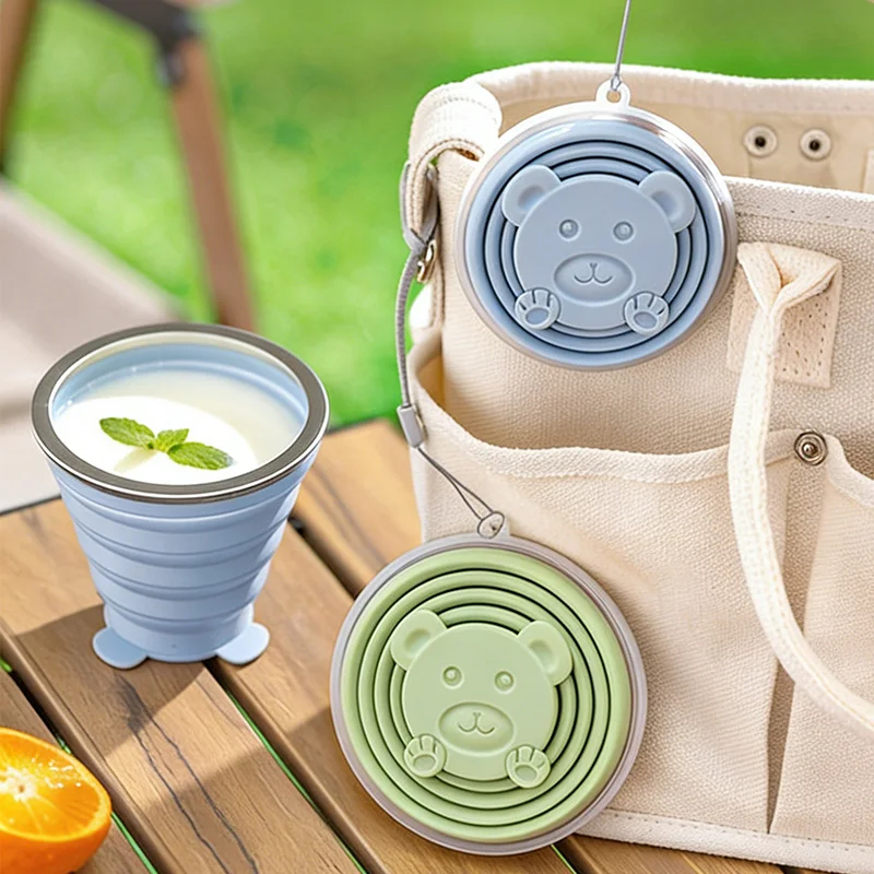 Water Bottle Collapsible - Tragbarer Faltbarer Silikon-Becher für Reisen Niedliches