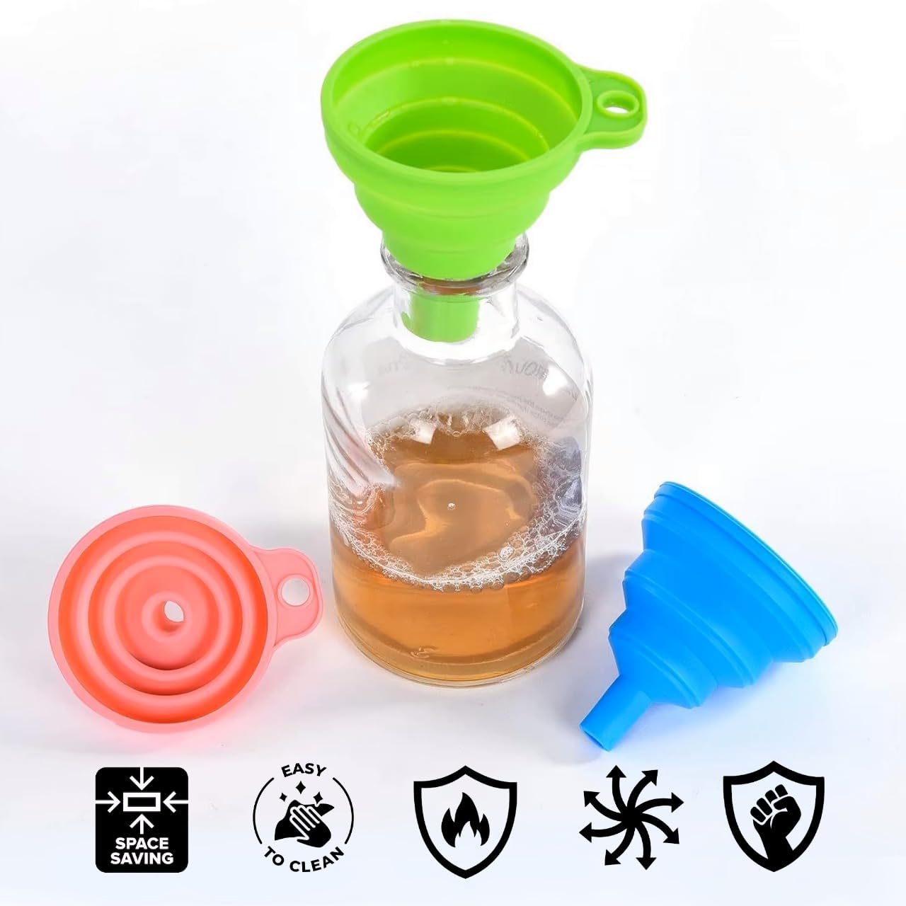 Water Bottle Collapsible - Faltbares Silikon-Trichterset – Zusammenklappbare kleine &