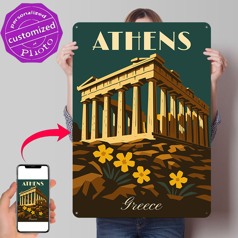 Travel Accessories Greece - Athen, Griechenland, Retro-Reise-Metallposter, perfektes Geschenk für