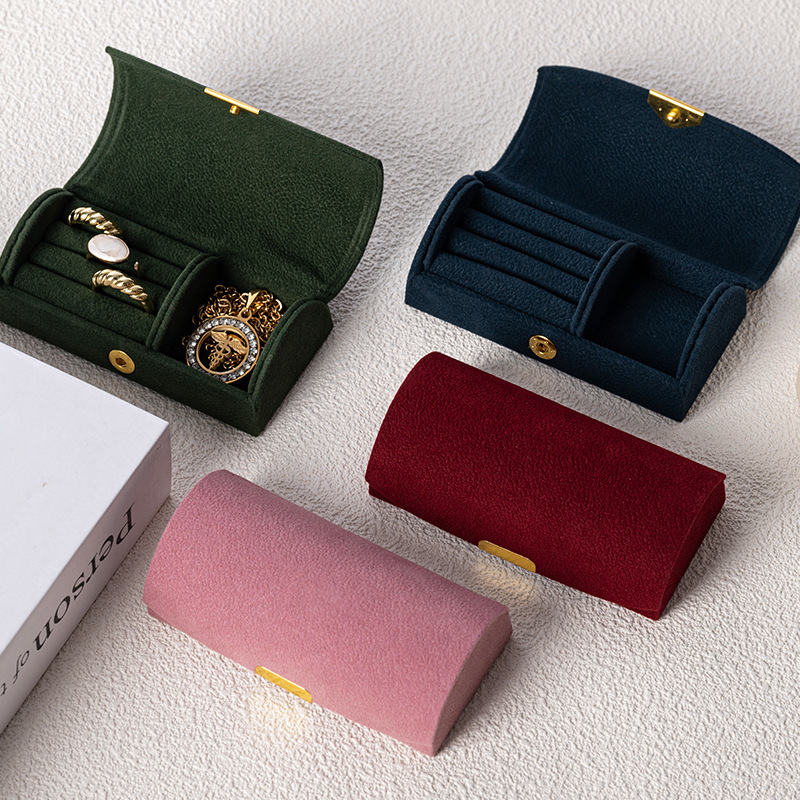 Accessories Travel Jewelry Box - Gewölbte tragbare Schmuck-Aufbewahrungsbox, tragbare Geschäftsreise und