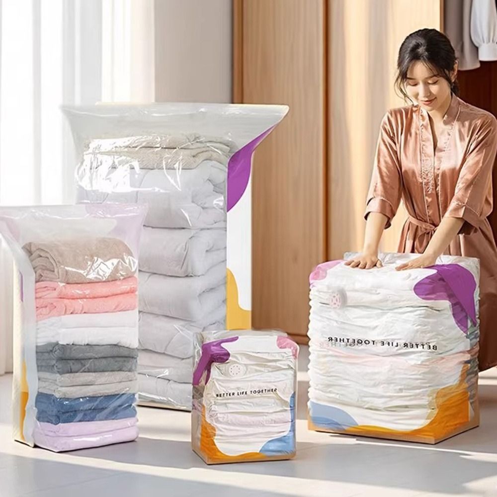 Compression Bag Vacuum - Vakuum-Aufbewahrungsbeutel ohne Pumpe, große Kapazität, Press-