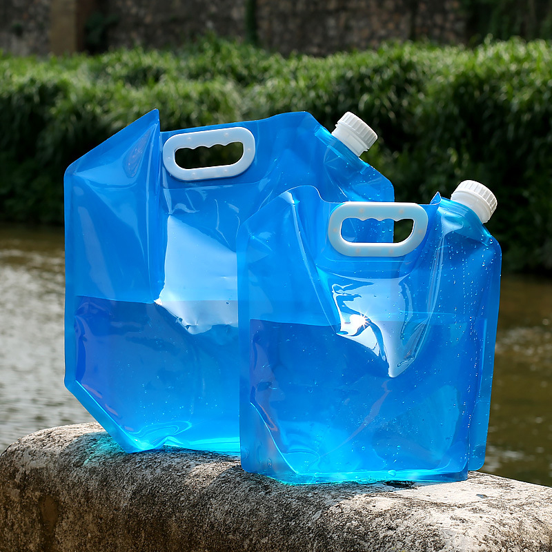 Water Bottle Collapsible - Zusammen klappbarer Wasser behälter beutel, Plastik