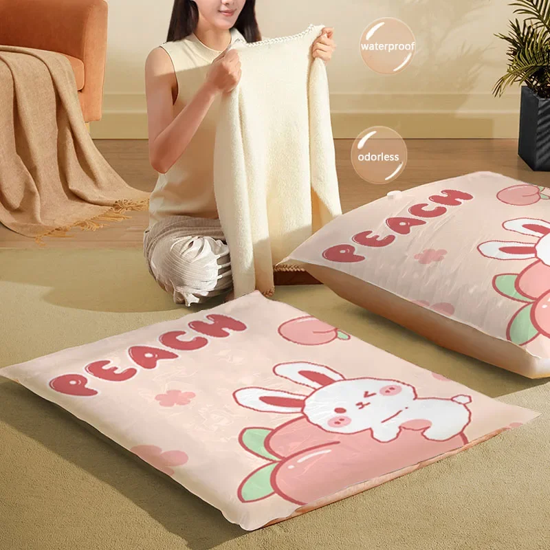Compression Bag Vacuum - 1/4 Stück beweglicher Kompressionsbeutel für Reisen,