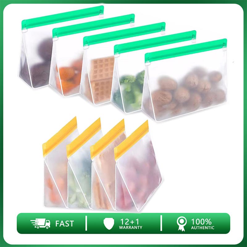 Reusable Zip Bag - Wiederverwendbare Aufbewahrungstasche für Lebensmittel, Upgrade, auslaufsicher,