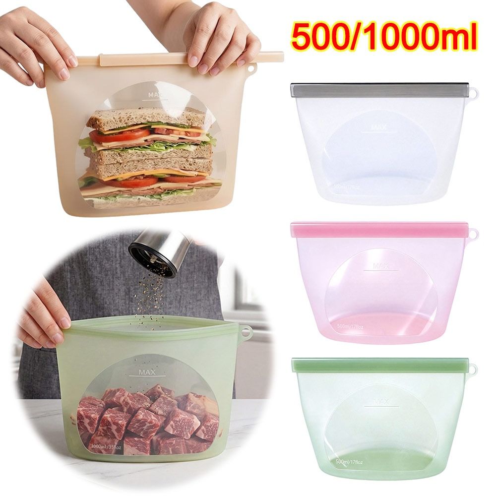 Silikon-Lebensmittel-Aufbewahr – Reusable Zip Bag Bewertung und Preis