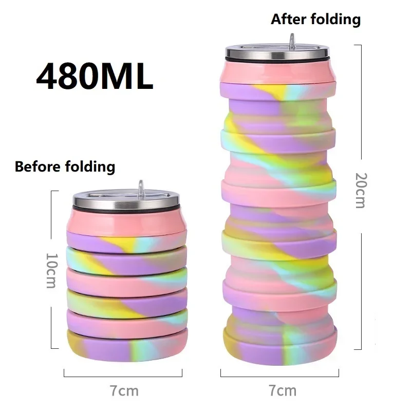 480ML Einziehbare Silikon-Wass – Water Bottle Collapsible Bewertung und Preis