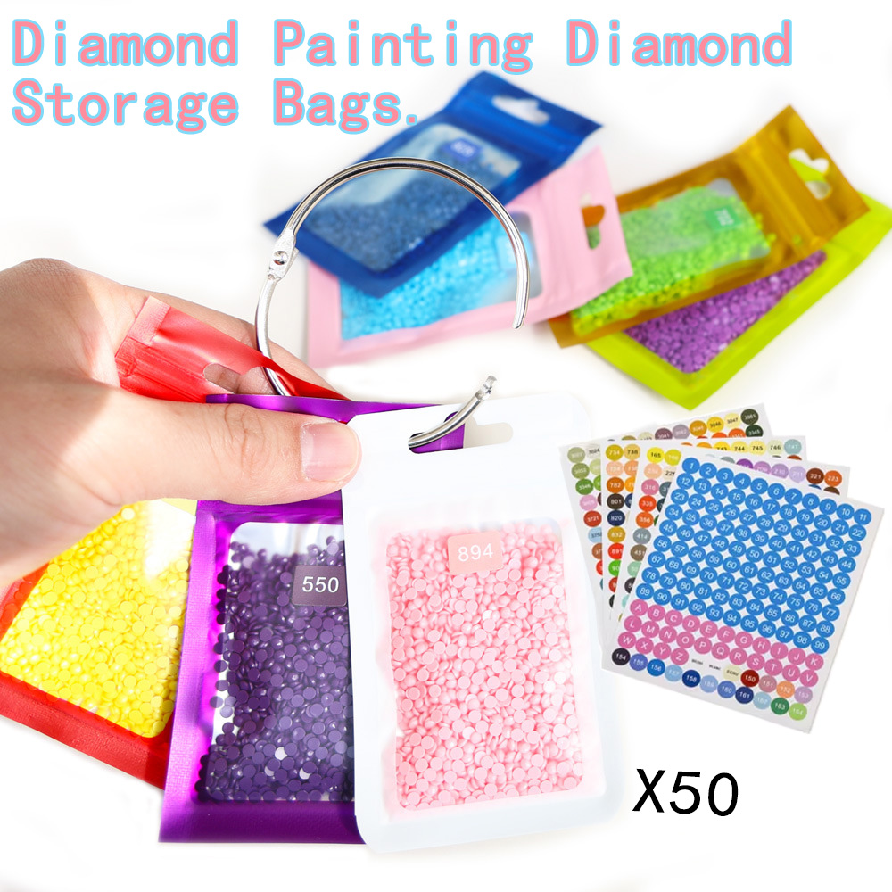 50 Stück Diamant-Malerei-Perle – Reusable Zip Bag Bewertung und Preis
