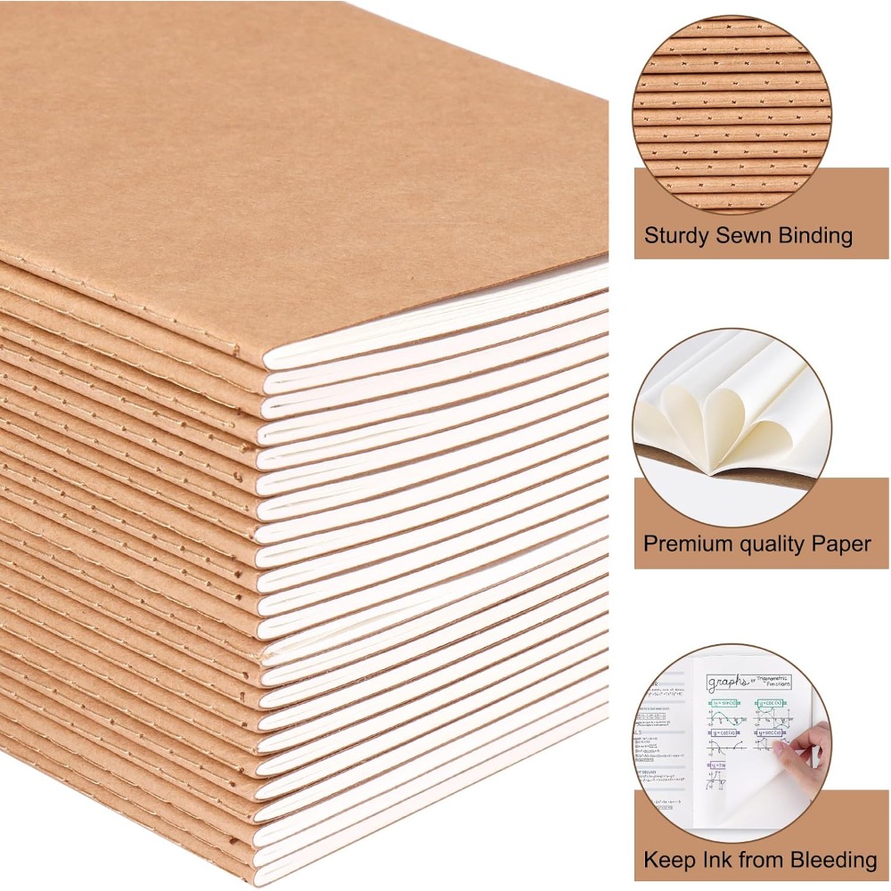 24er-Pack A5 Blanko-Kraftpapie – Travel Notebook Journal Bewertung und Preis
