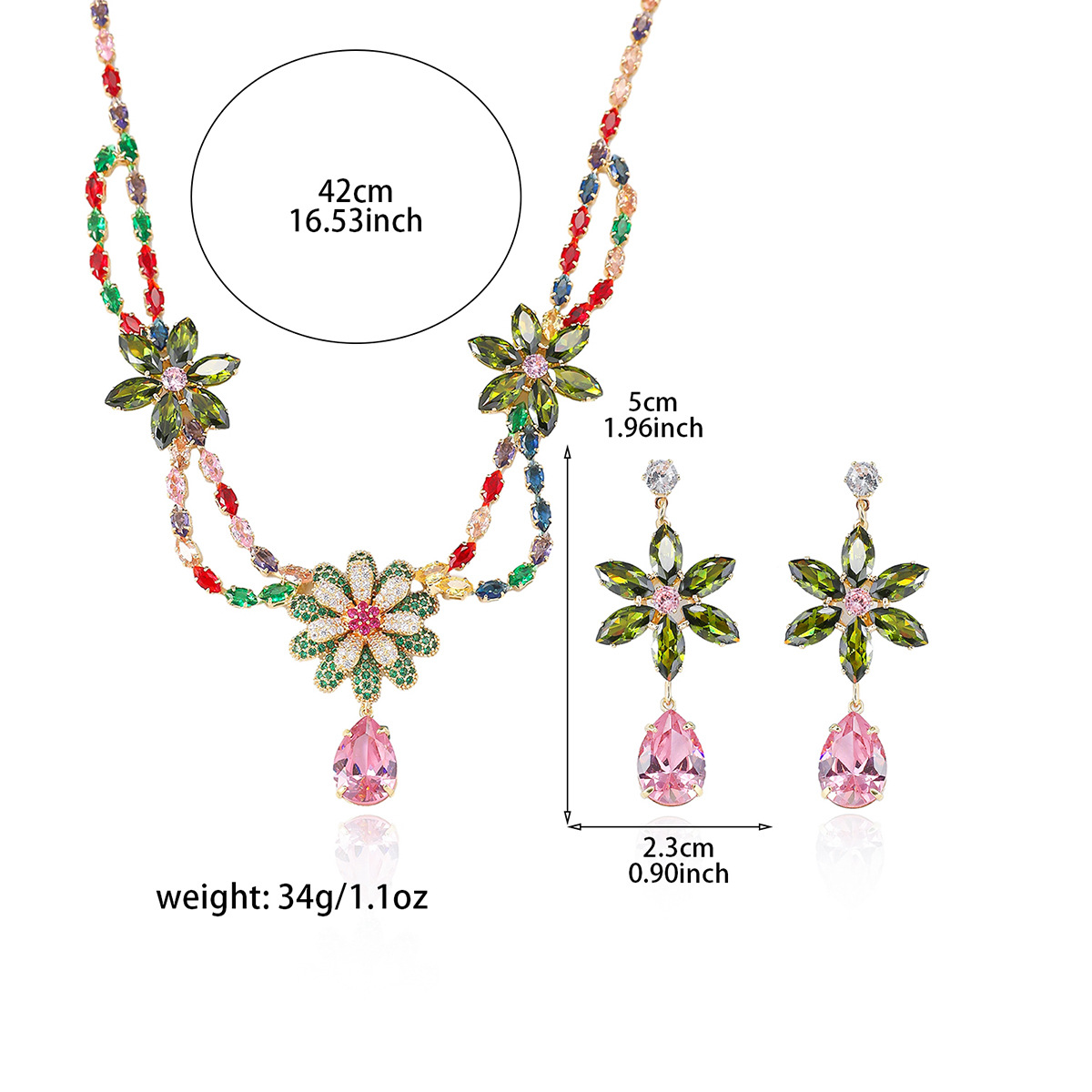 Luxuriöse bunte Zirkon-Blumen- – Accessories Travel Jewelry Box Bewertung und Preis
